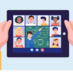 Icon of students in online learning
