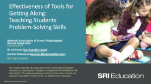 Effectiveness of Tools for Getting Along: Teaching Students Problem-Solving Skills