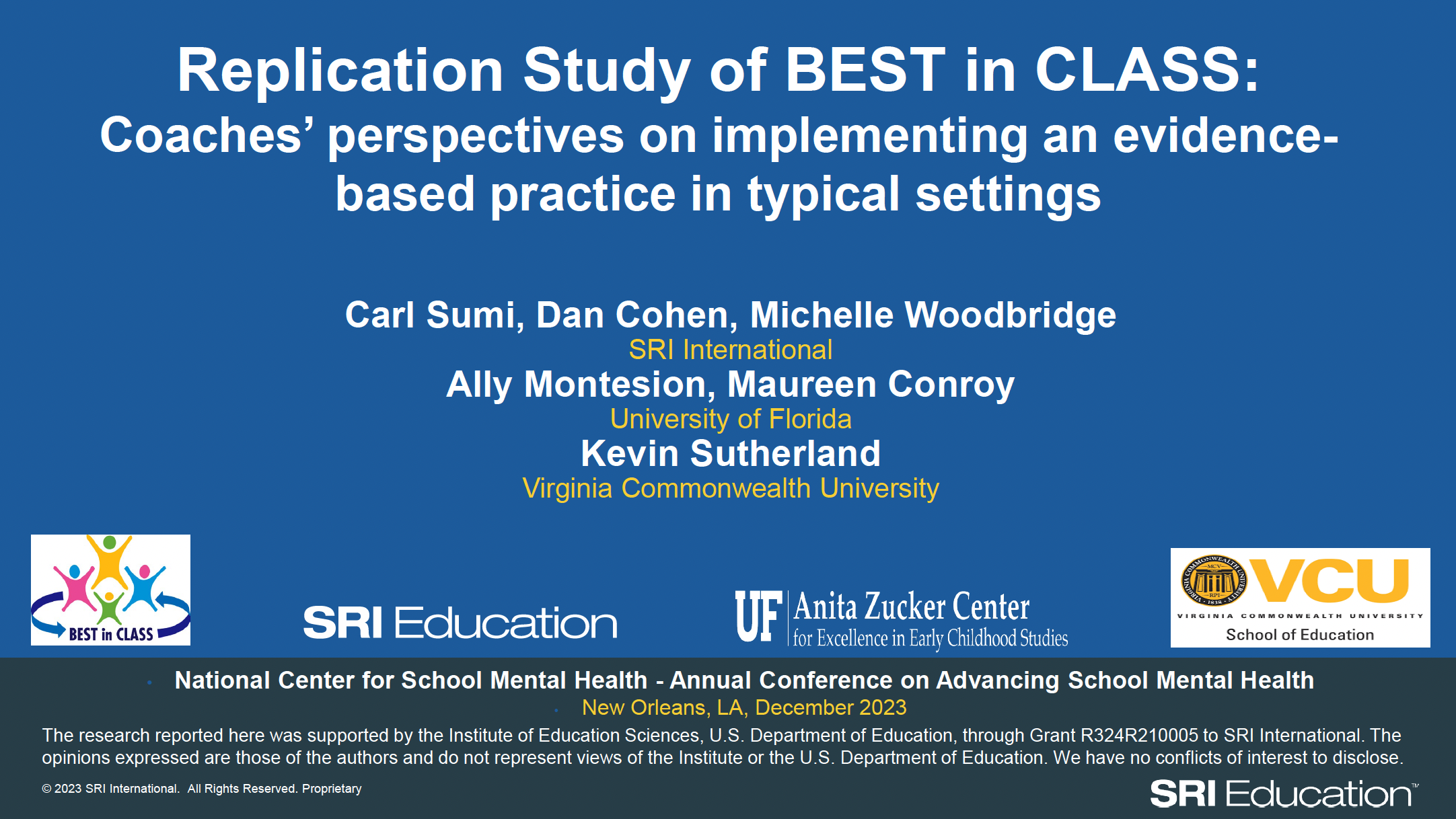 Replication Study of BEST in CLASS: Coaches’ perspectives on implementing an evidence-based practice in typical settings