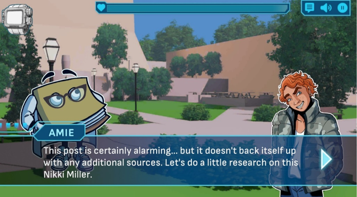 Example mission focused on preventing the spread of misinformation